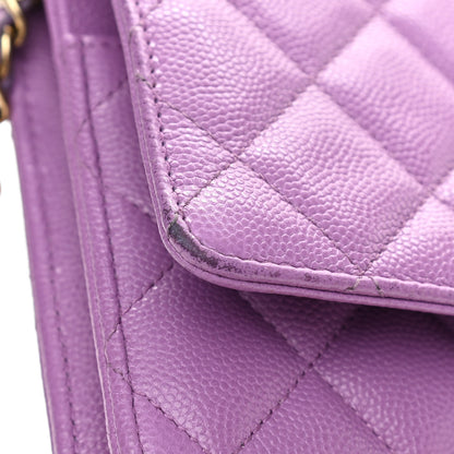 Chanel Caviar Quilted Wallet On Chain WOC Purple 12 of 14