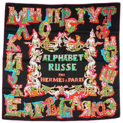 Hermes Silk Alphabet Russe Scarf 90 2 of 5