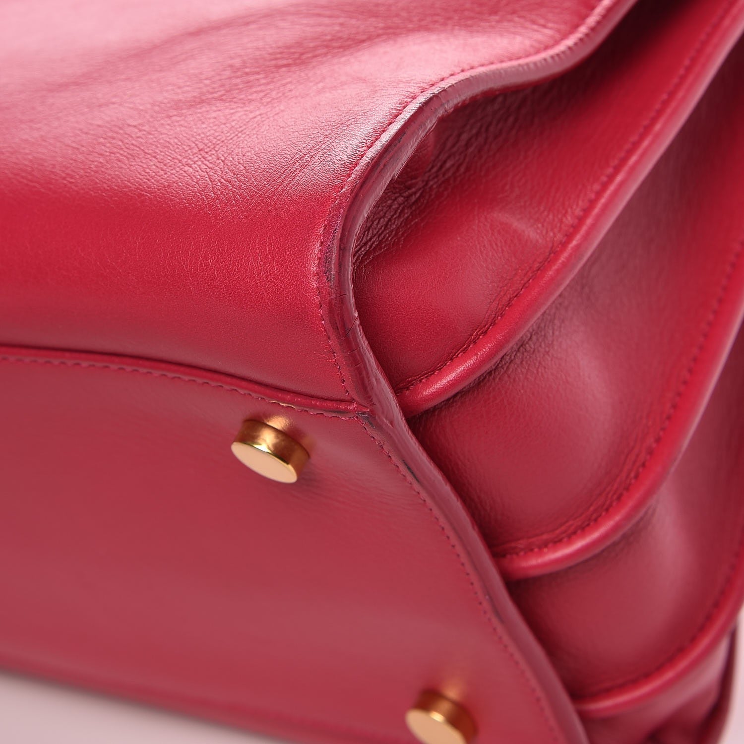 Saint Laurent Calfskin Small Sac De Jour Lipstick Fuchsia 14 of 16