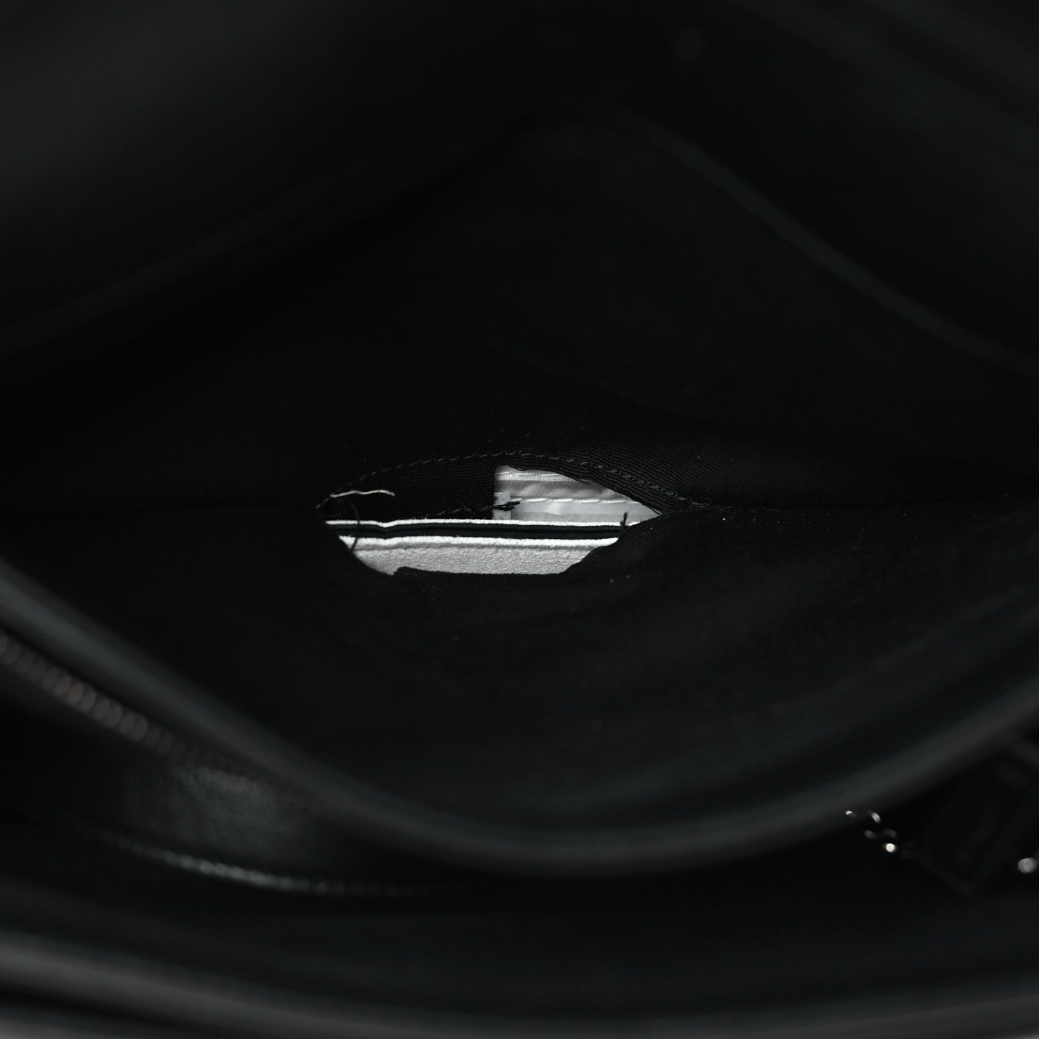 Saint Laurent Lambskin Quilted Small Becky Chain Bag Black 10 of 10