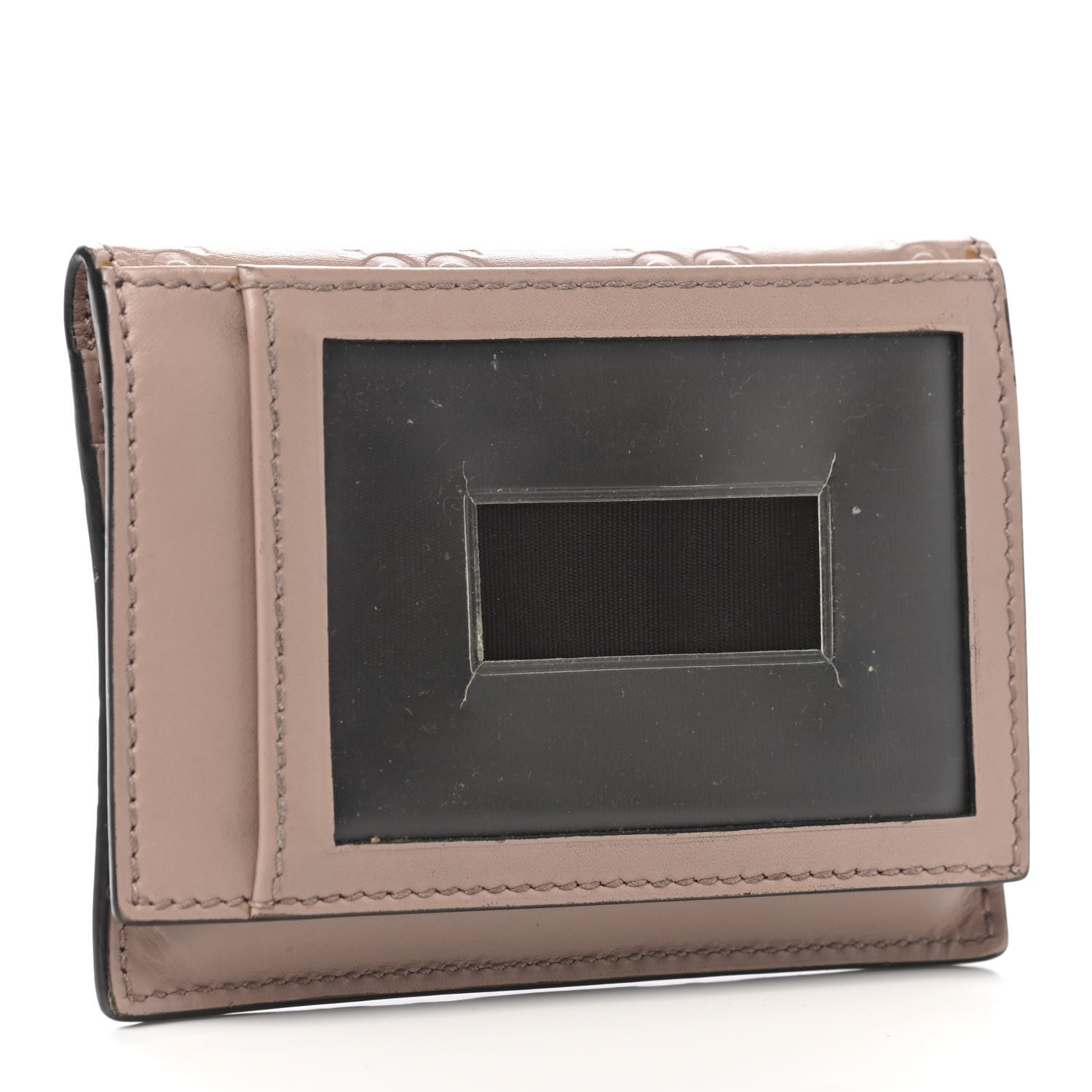 Gucci Guccissima Bow Train Pass Case Soft Pink 3 of 7