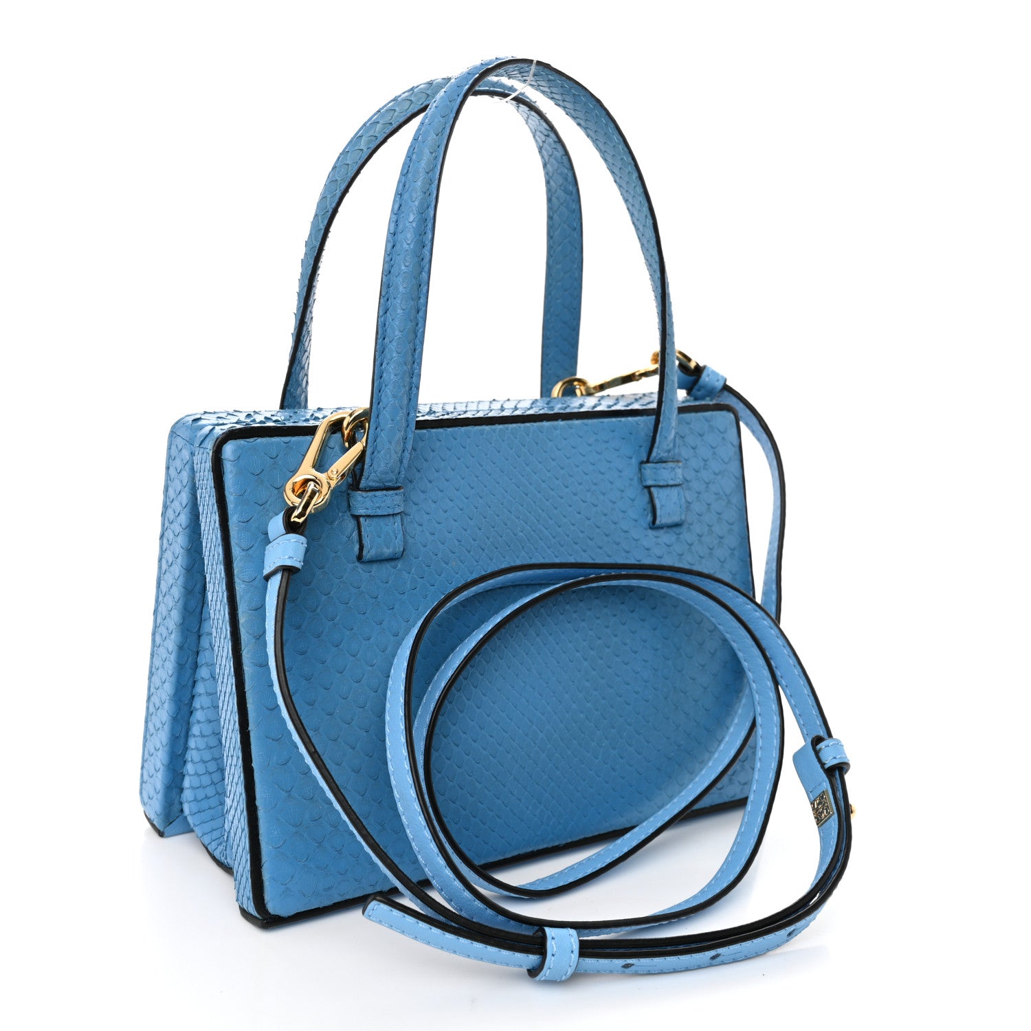 Loewe Snakeskin Small Postal Bag Sky Blue 3 of 9