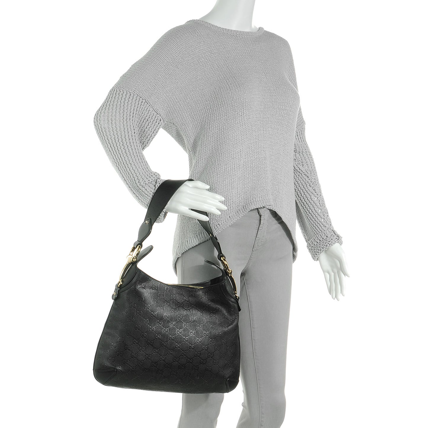 Guccissima Creole Hobo Black