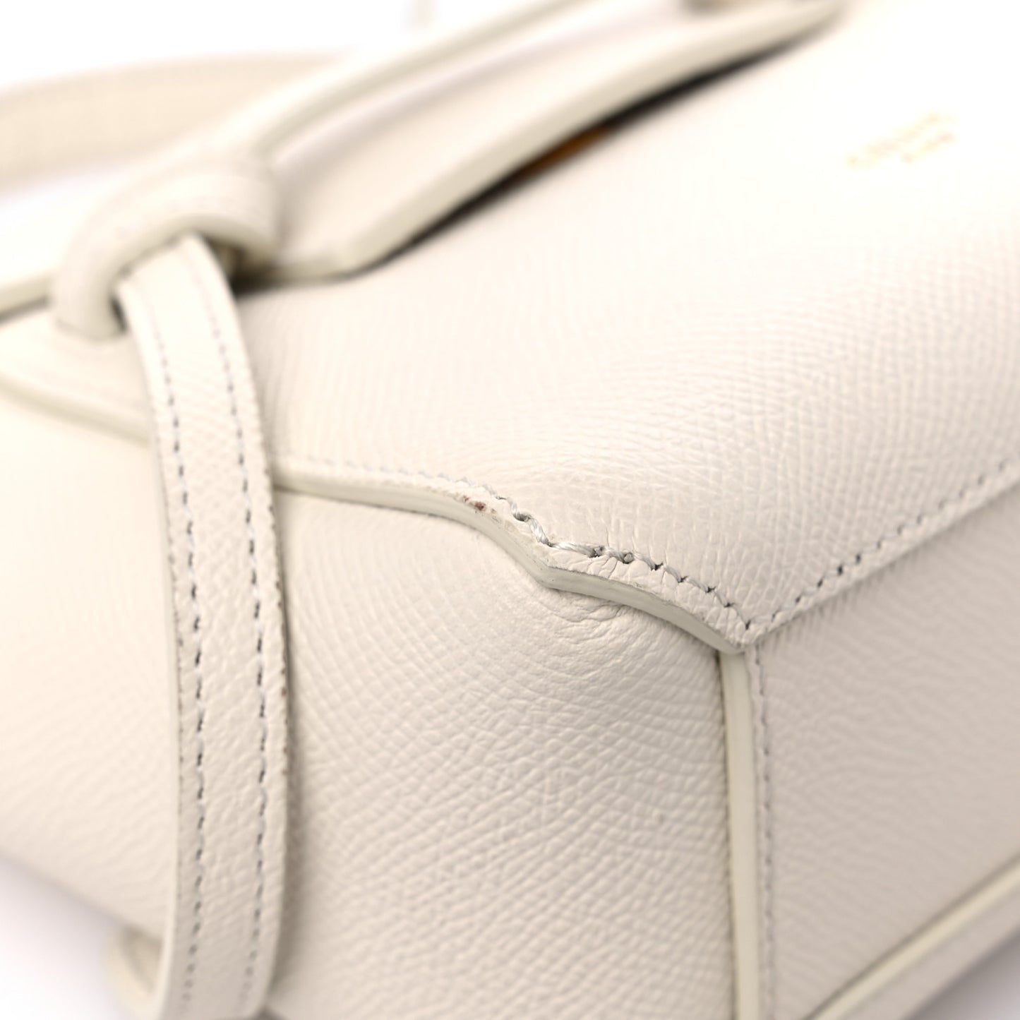 Grained Calfskin Pico Belt Bag Rice