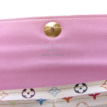 Louis Vuitton Monogram Multicolor Sarah Wallet White Litchi 6 of 10