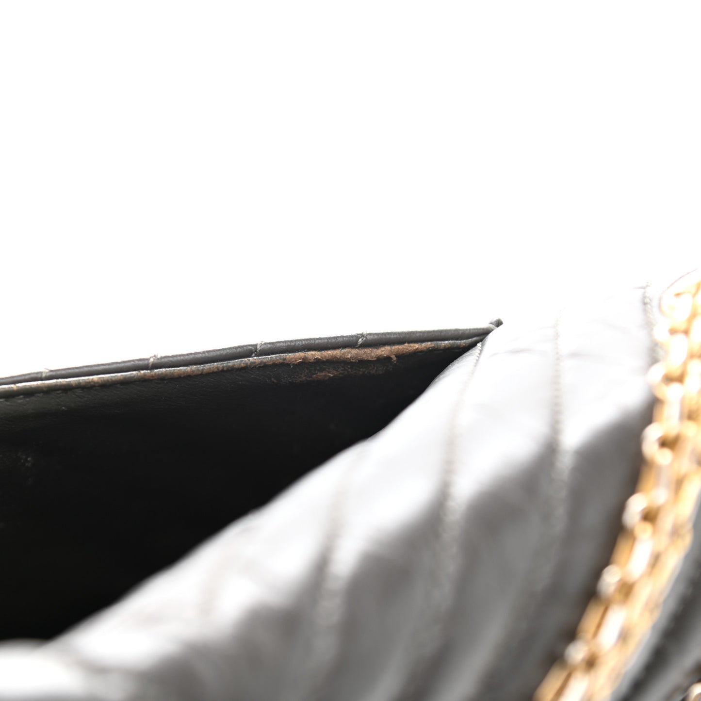 Aged Calfskin Chevron Quilted 2.55 Reissue 227 Flap Grey