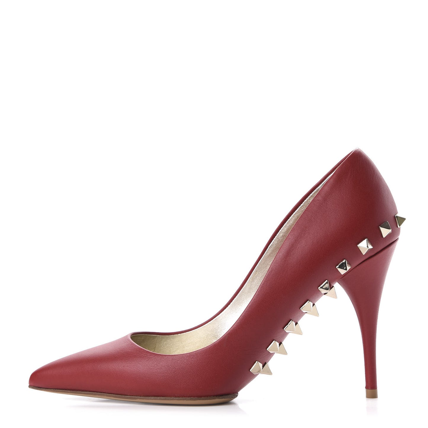 Nappa Rockstud Jaw Stud 100mm Pumps 37 Rosso Valentino