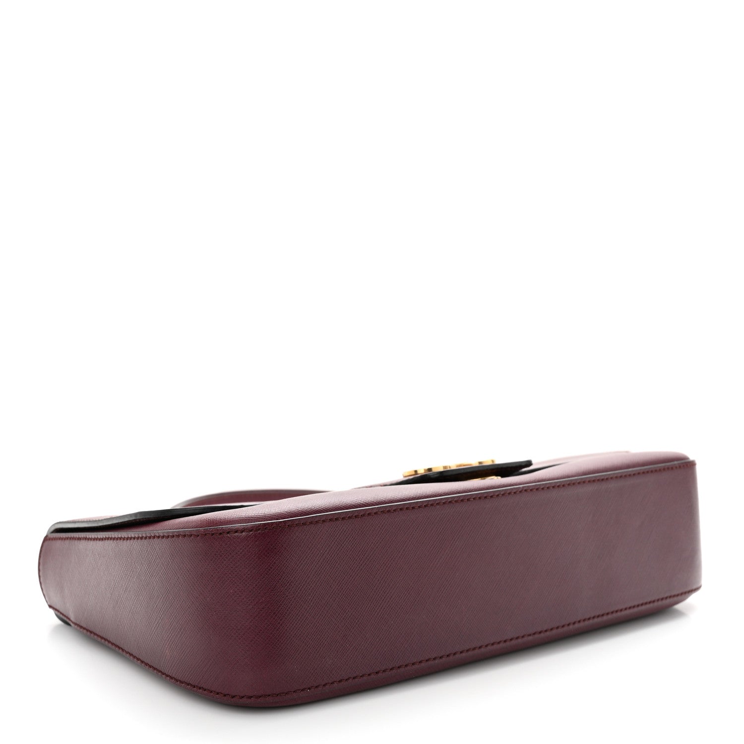 Salvatore Ferragamo Hammered Calfskin Gancini Bree Flap Barolo 4 of 13