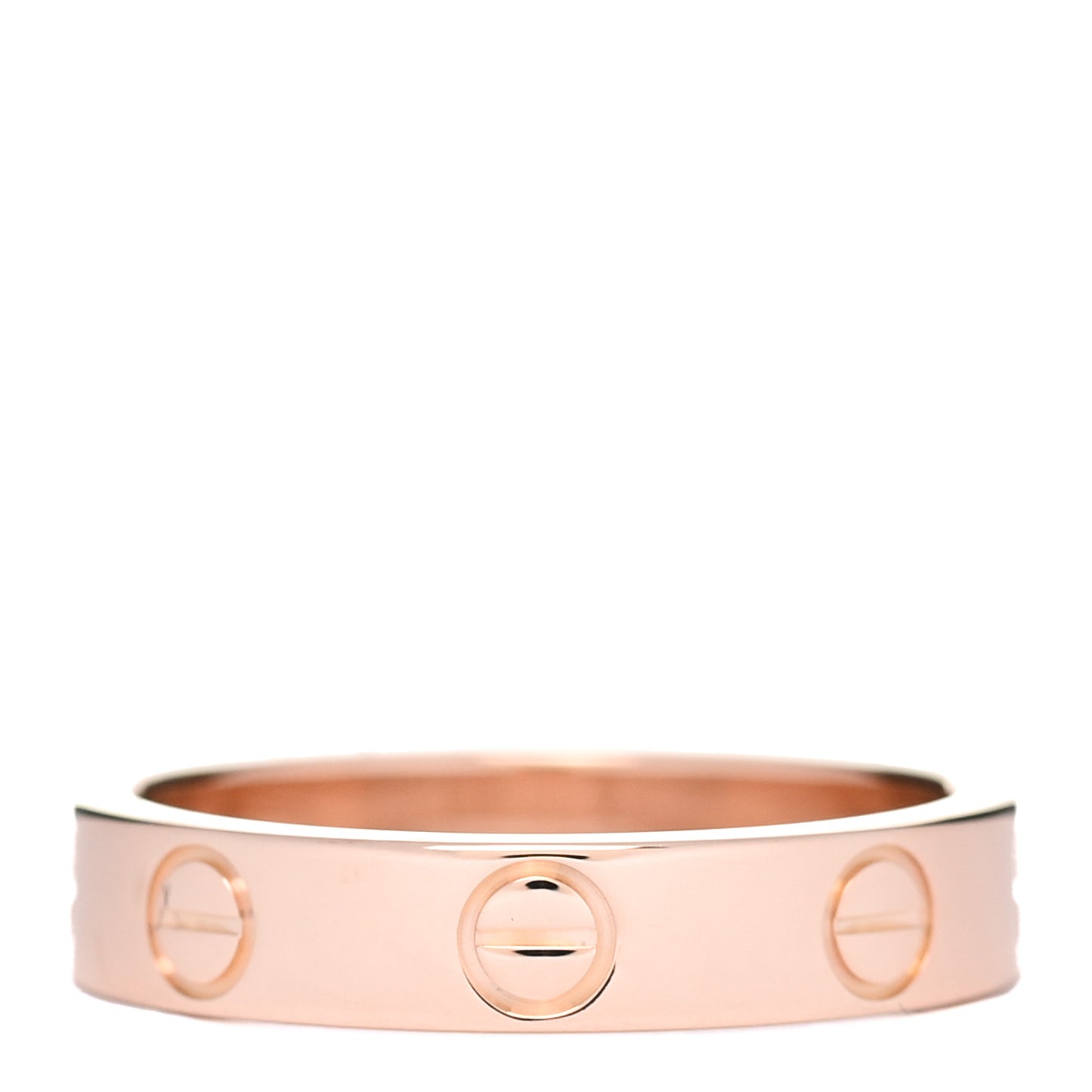 18K Pink Gold 3.5mm LOVE Wedding Band Ring 48 4.5