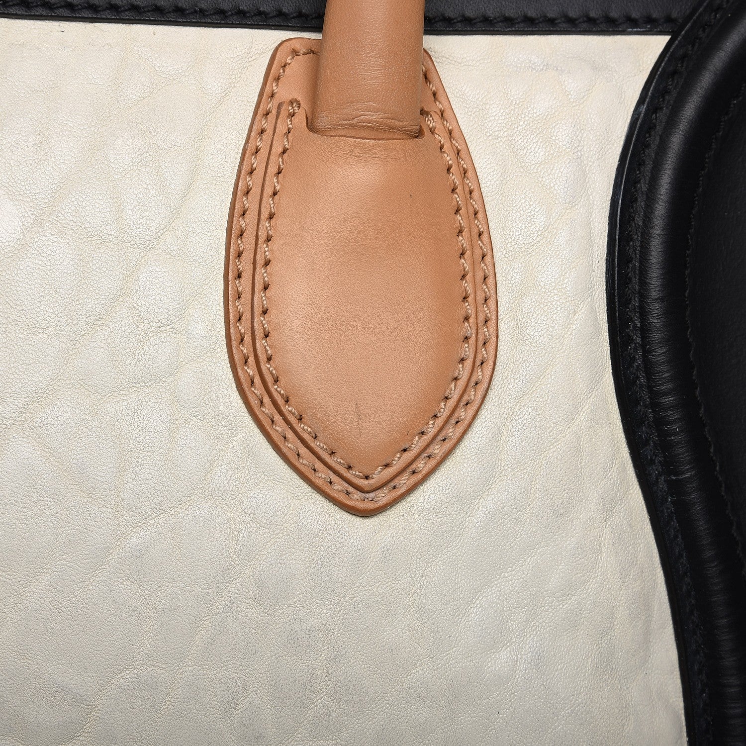 Celine Smooth Calfskin Shrunken Lambskin Mini Tri-Color Luggage White 8 of 10