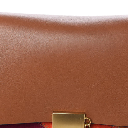 Chloe Calfskin Suede Rainbow Patchwork Drew Shoulder Bag Caramel 9 of 9