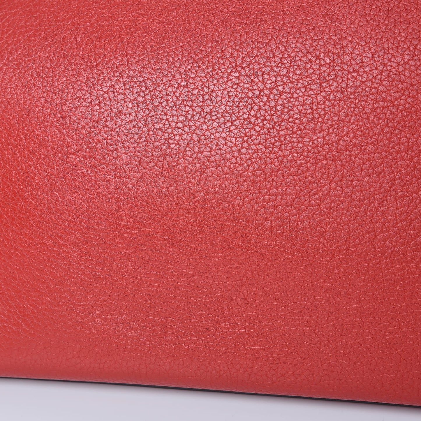 Drummed Calfskin Suede Medium Trapeze Coquelicot