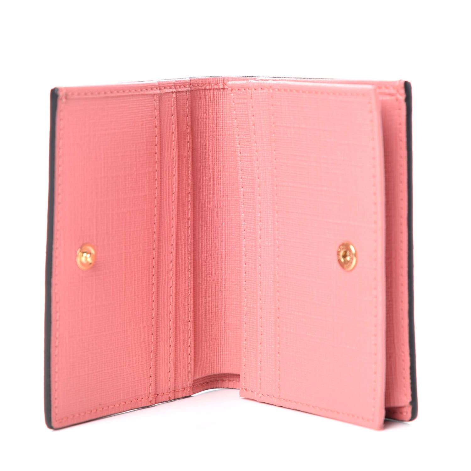 Gucci GG Supreme Monogram Face Embroidered Card Case Wallet Pink 6 of 9