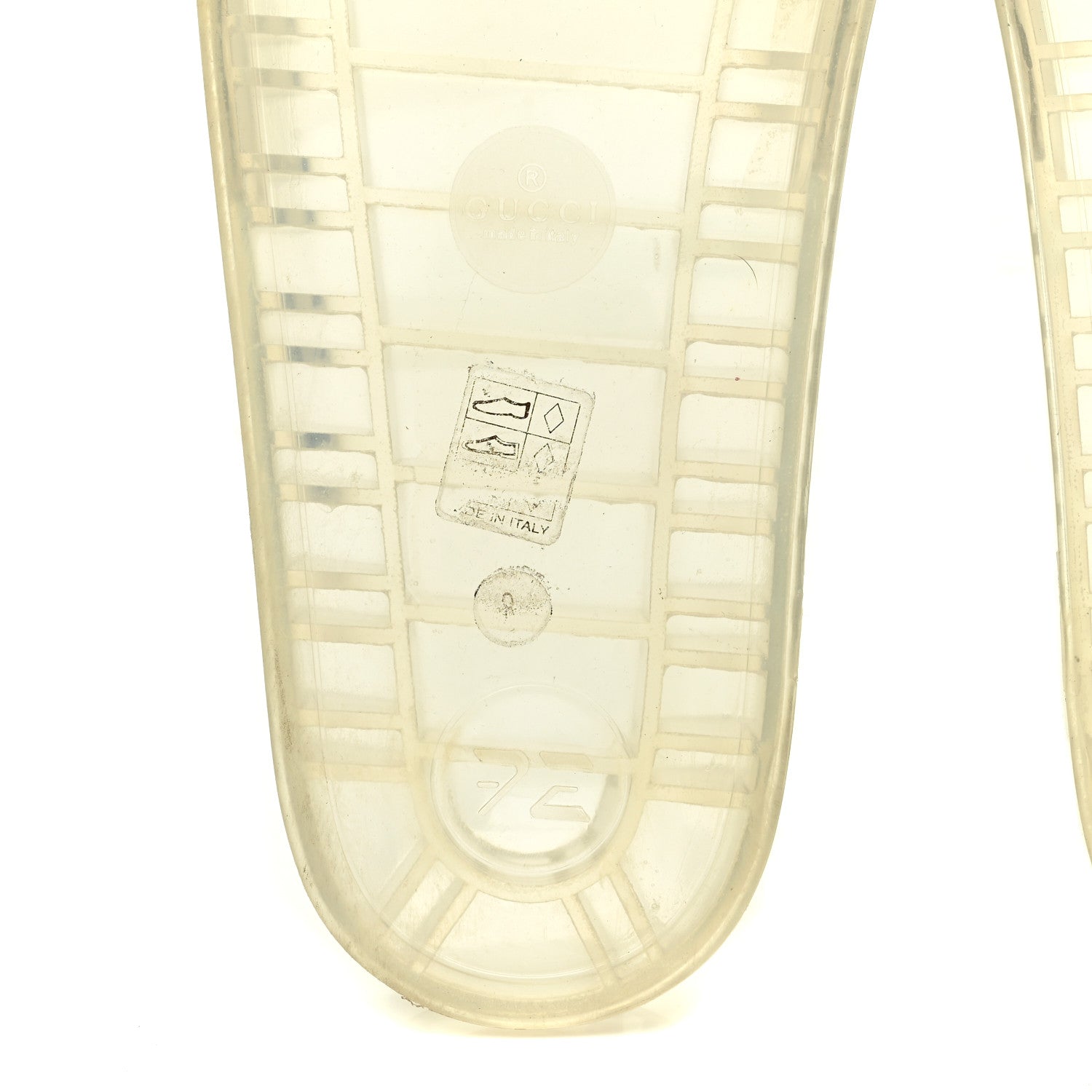 Gucci Rubber Mens Pursuit Slide Sandals 8 Transparent 8 of 10