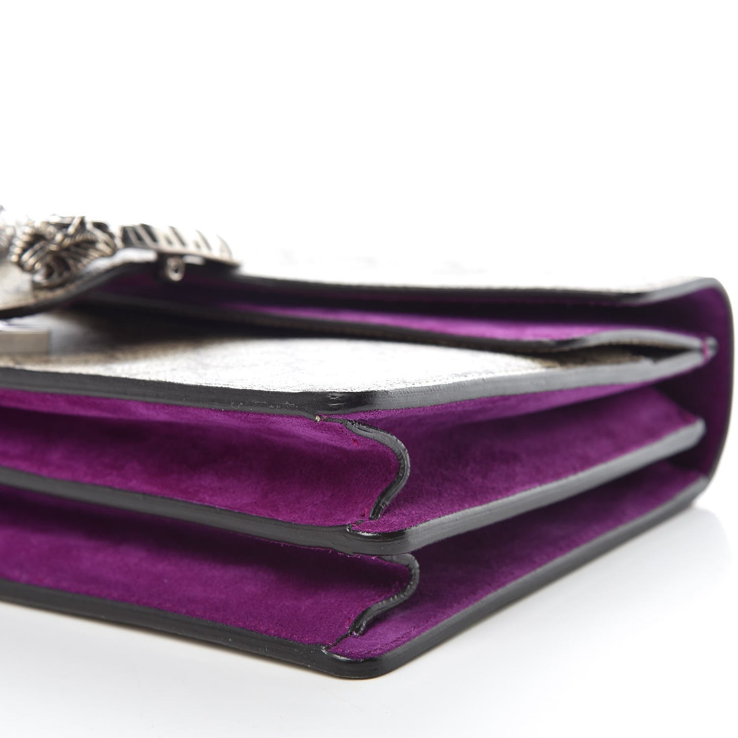GG Supreme Monogram Suede Small Dionysus Shoulder Bag Purple