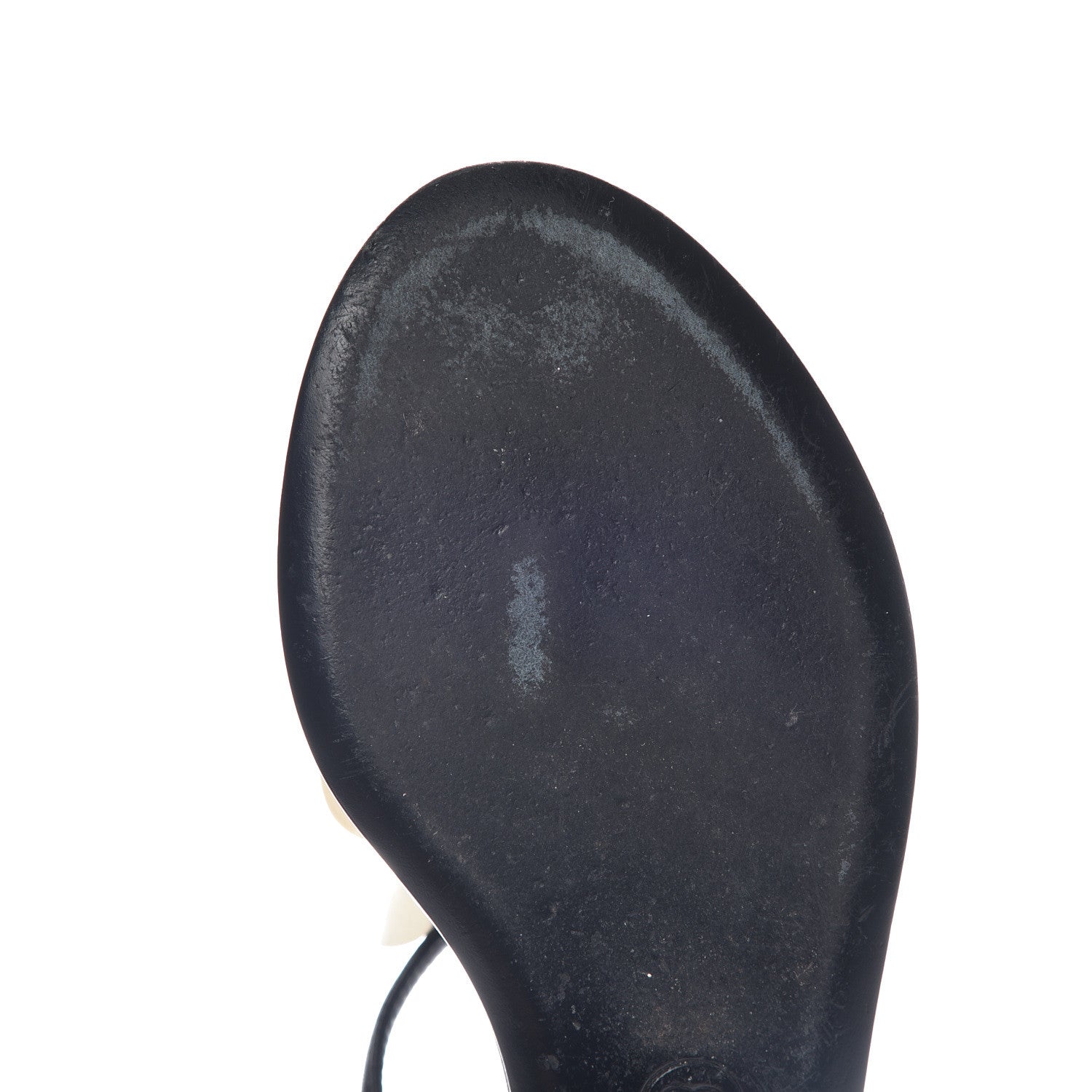 Chanel Lambskin Camellia Thong Sandals 36 Black White 10 of 16
