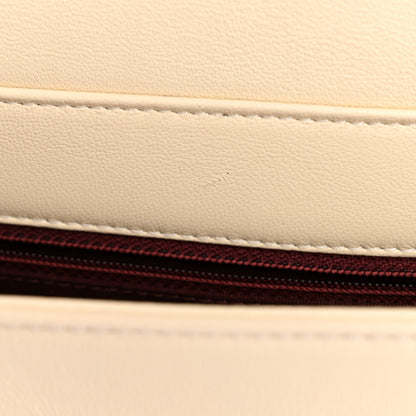 Chanel Sheepskin Quilted Medium Vintage Mademoiselle Flap White 11 of 15