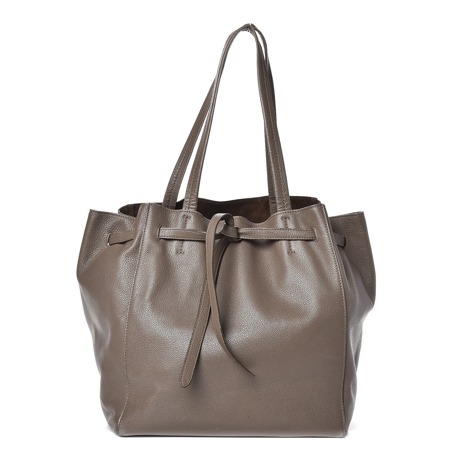 Celine Soft Grained Calfskin Small Belt Cabas Phantom Taupe 1 of 11