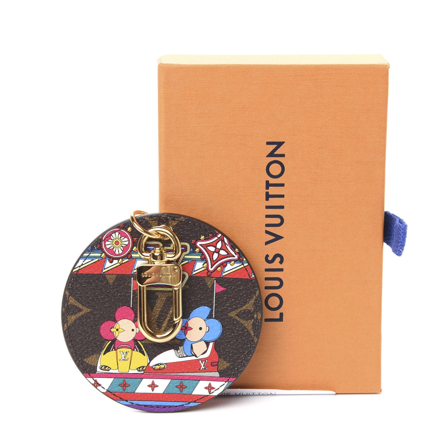Monogram 2020 Christmas Animation Bumper Cars Bag Charm Key Ring Coquelicot