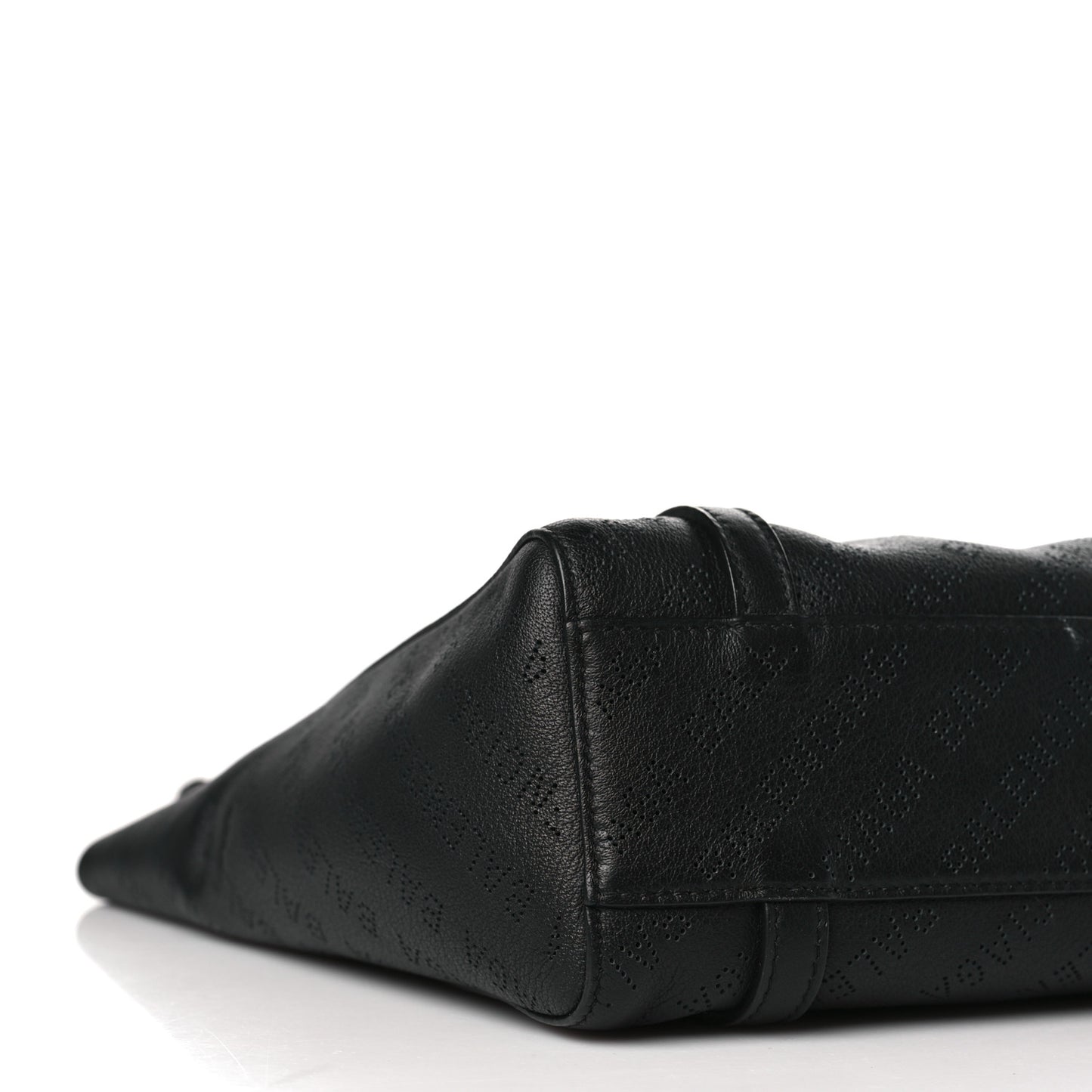 Smooth Calfskin Logo Perforated XXS Everyday Tote Black