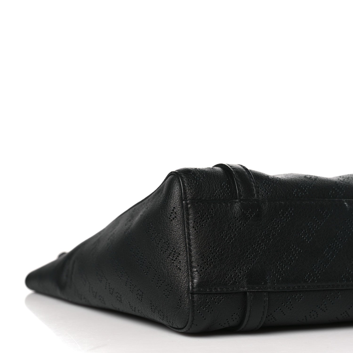 Balenciaga Smooth Calfskin Logo Perforated XXS Everyday Tote Black 8 of 9