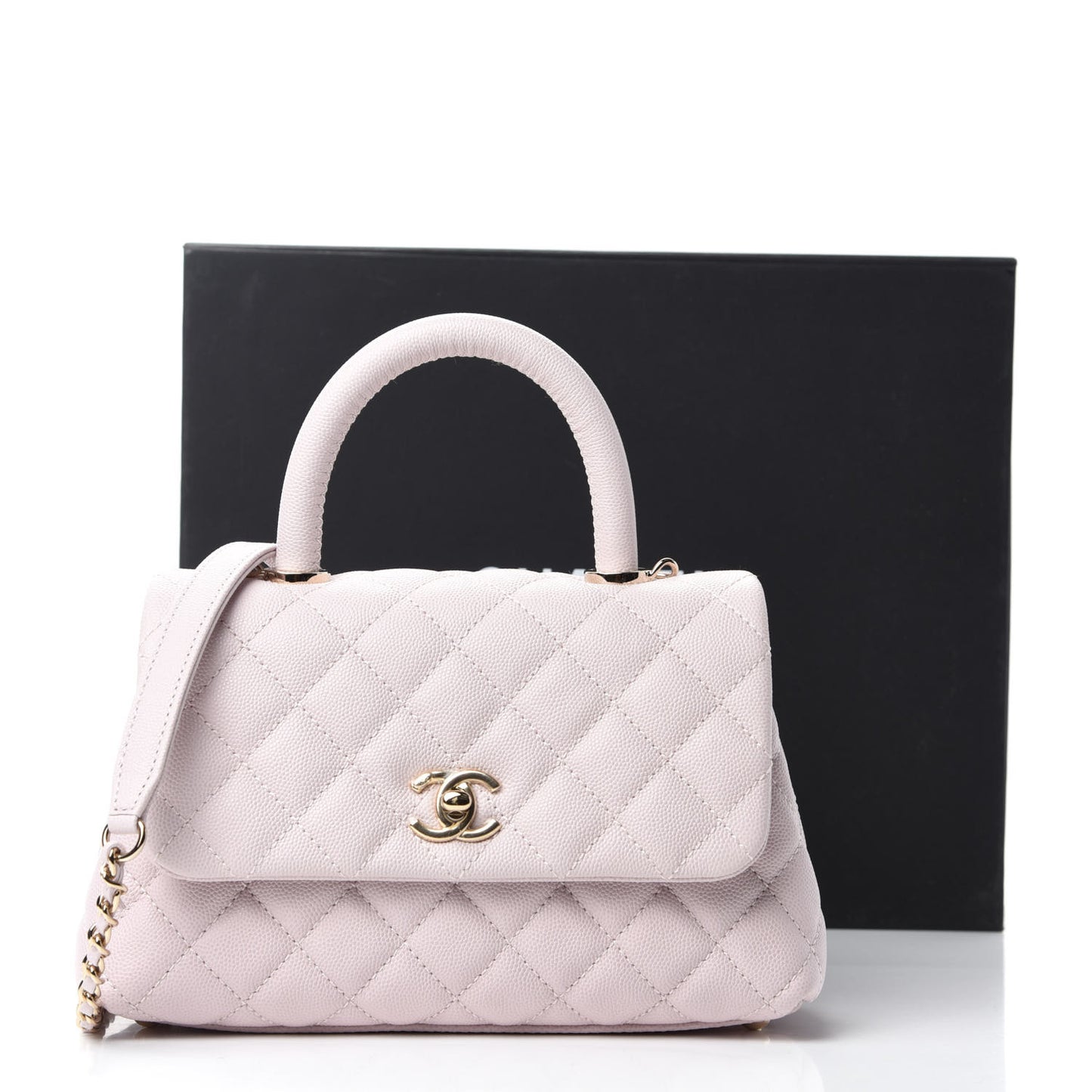 Caviar Quilted Mini Coco Handle Flap Lilas Lilac
