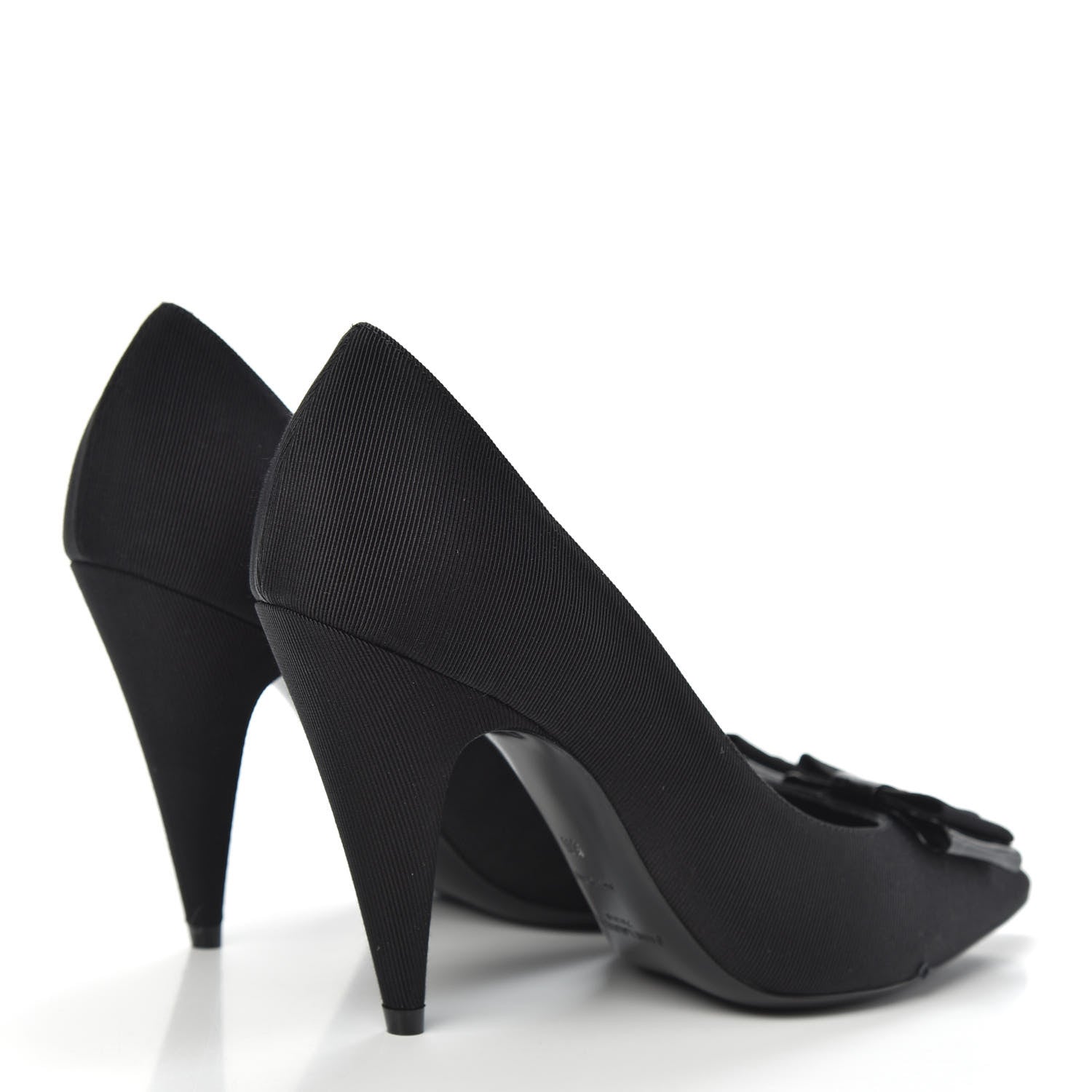 Saint Laurent Grosgrain Penelope Pumps 36 Black 4 of 9