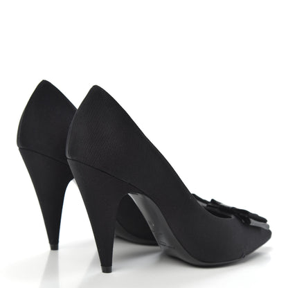 Saint Laurent Grosgrain Penelope Pumps 36 Black 4 of 9