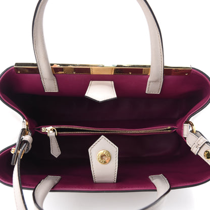 Fendi Vitello Dolce Century Petite 2Jours Tote Grigio Polvere Ciclamino 5 of 9