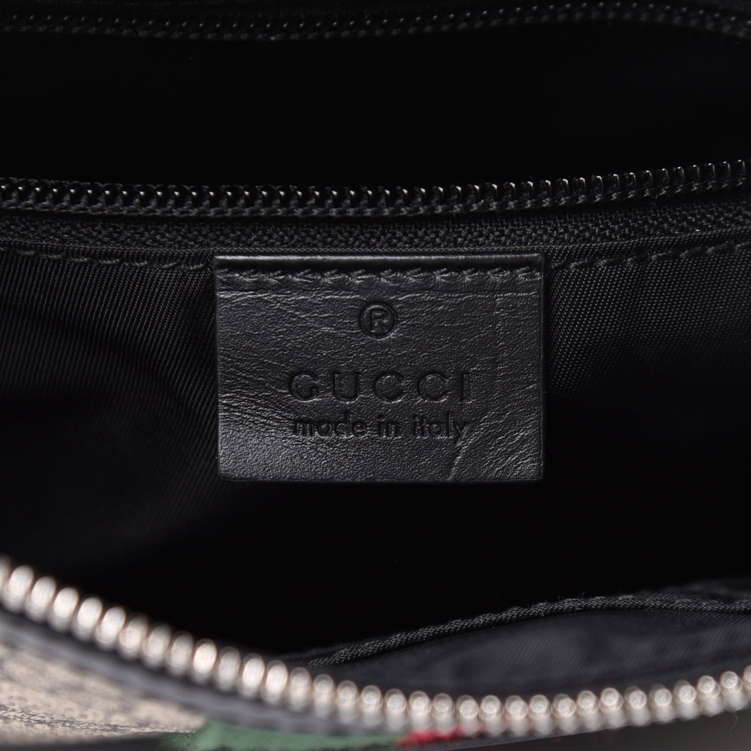 Gucci GG Supreme Monogram Web Messenger Bag Black 6 of 10