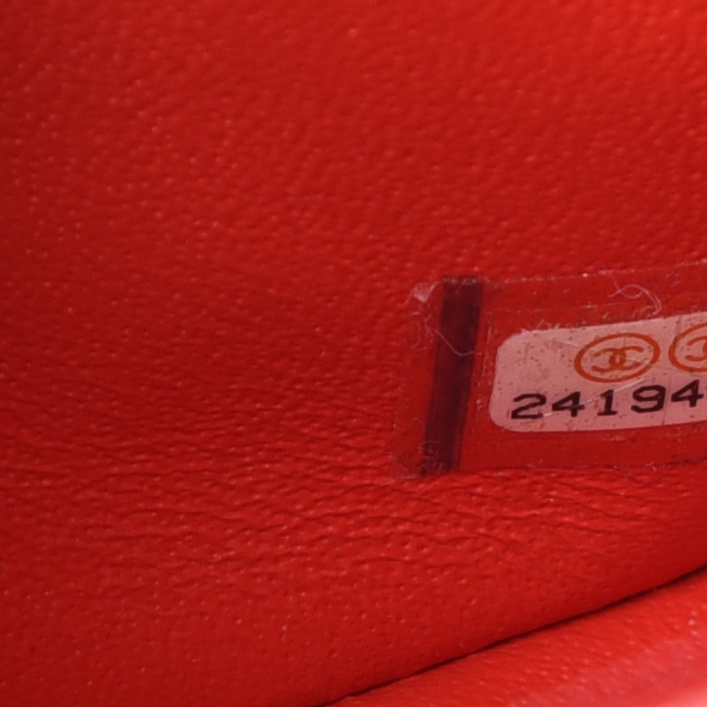 Caviar Chevron Quilted Mini Rectangular Flap Red