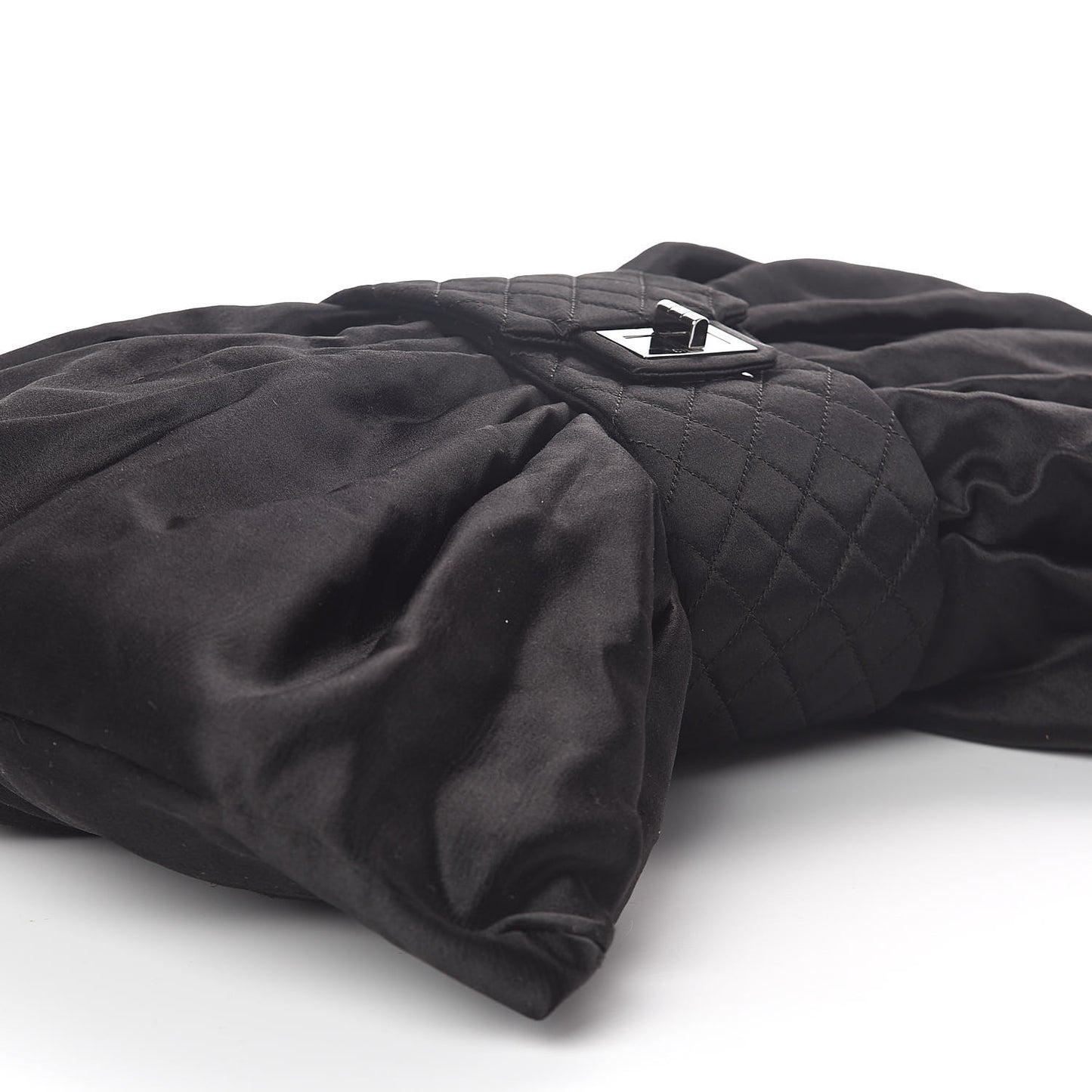 Satin Large Bow Bag Black