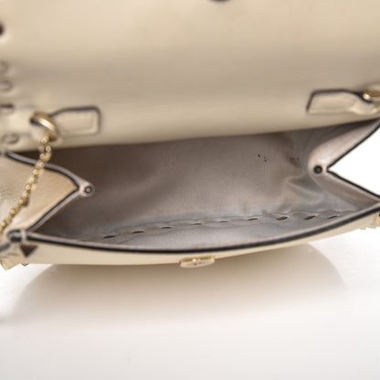 Valentino Garavani Vitello Rockstud Crossbody Saddle Bag Ivory 5 of 12