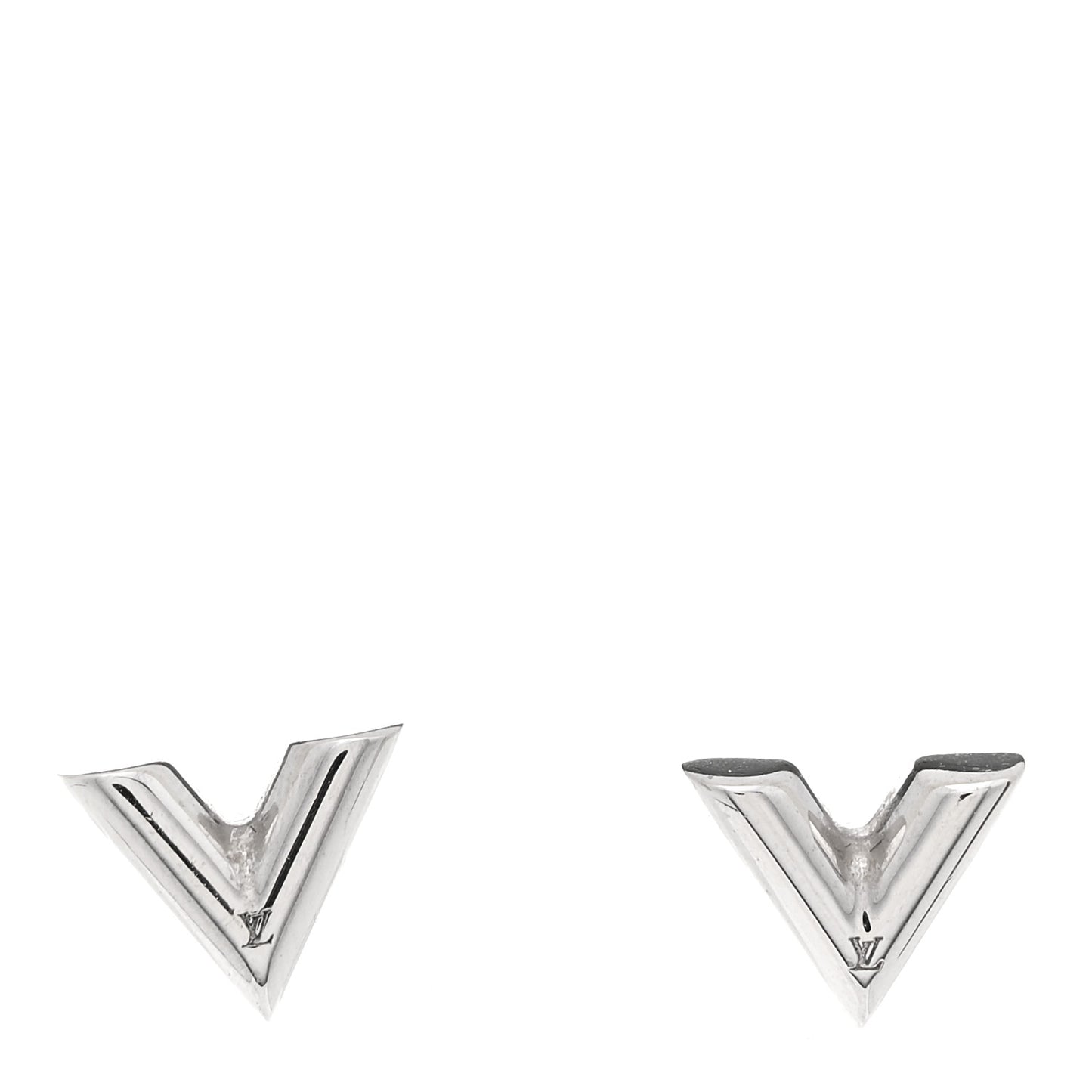 Essential V Stud Earrings Silver