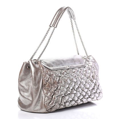Alexander McQueen Grained Goatskin Quilted Shoulder Bag Pewter 2 of 4