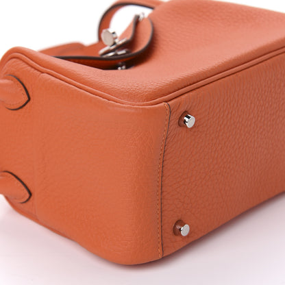 Hermes Taurillon Clemence Mini Lindy 20 Feu 6 of 10