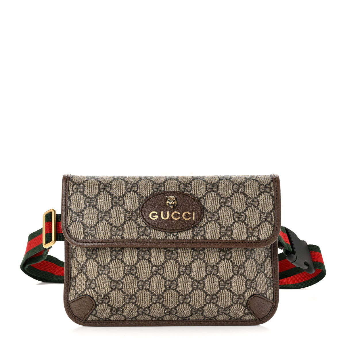 Gucci GG Supreme Monogram Neo Vintage Web Belt Bag Brown 1 of 11