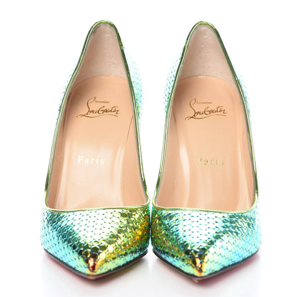 Christian Louboutin Specchio Ruche Pigalle Follies 100 Pumps 36.5 Taiga 2 of 11