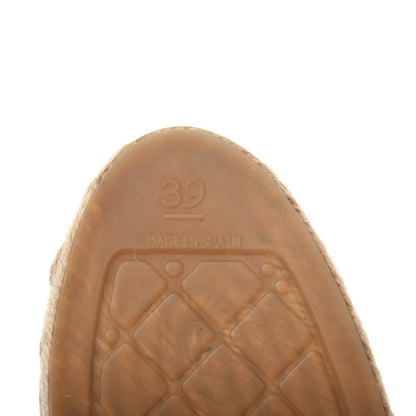 Chanel Lambskin CC Espadrilles 39 Navy Black 10 of 12