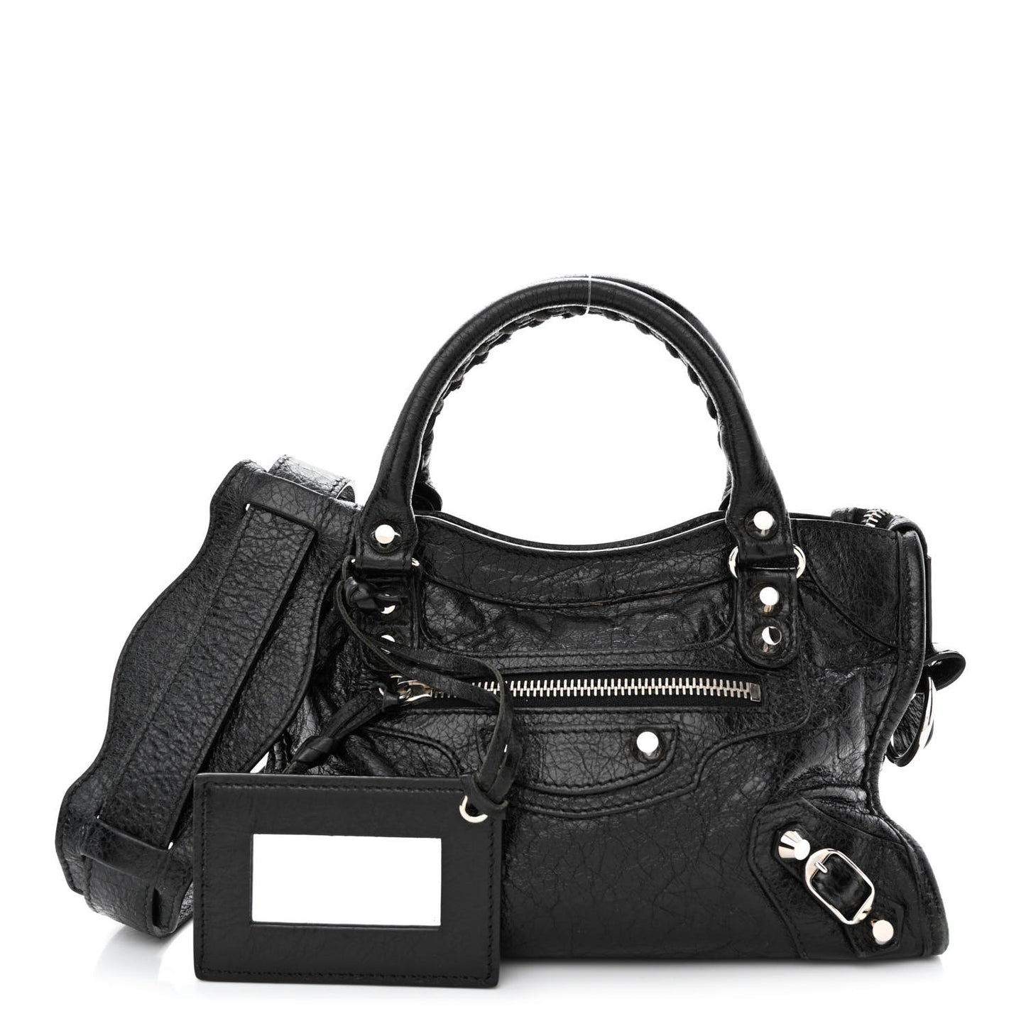 Agneau Classic Silver Hardware Mini City Black