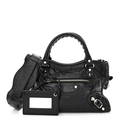 Balenciaga Agneau Classic Silver Hardware Mini City Black 1 of 13