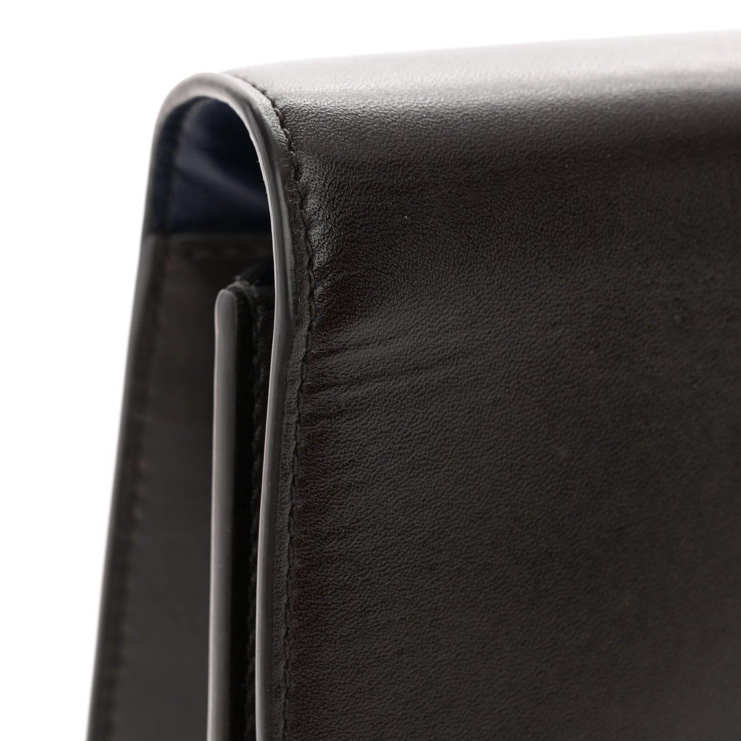 Sleek Calfskin The Sofia 8.75 Crossbody Dark Brown
