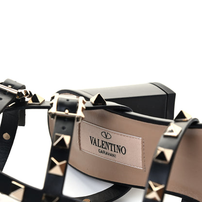 Valentino Garavani Calfskin Rockstud 60mm City Sandals 36 Black 7 of 7