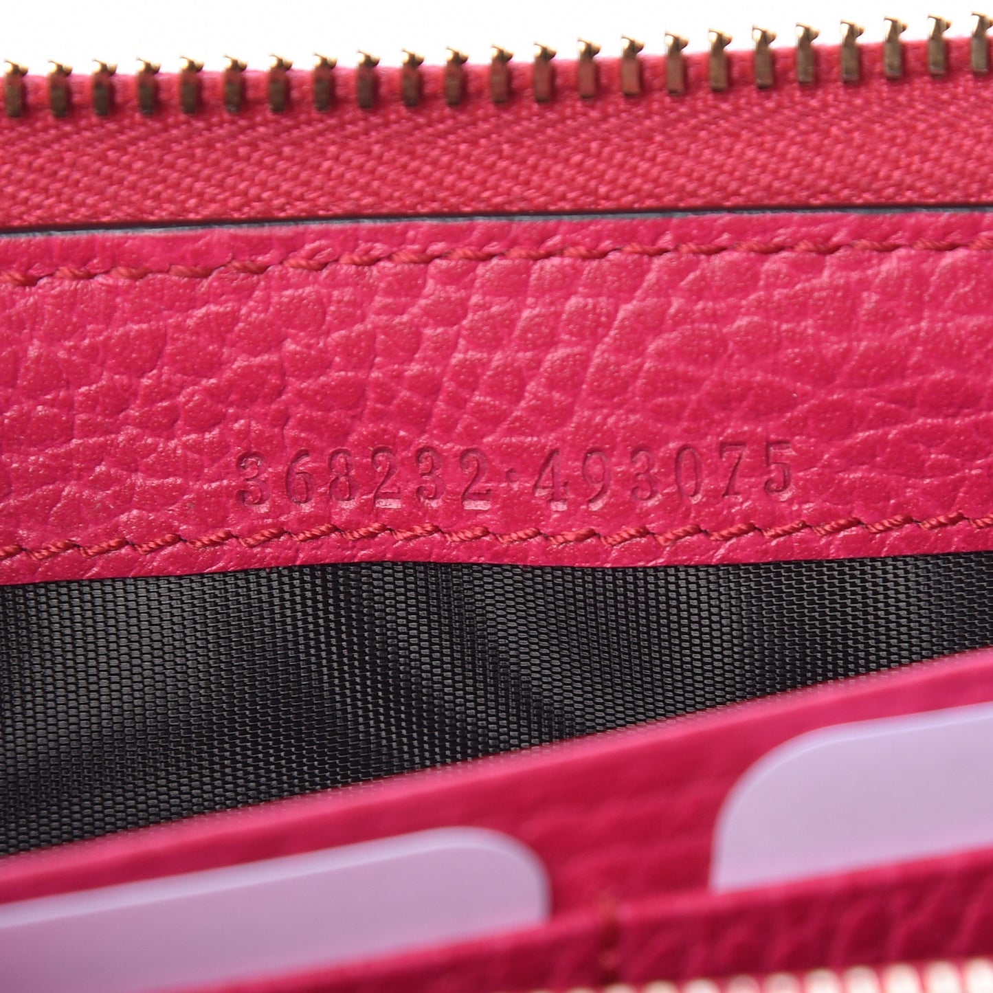 Dollar Calfskin Swing Zip Wallet Blossom