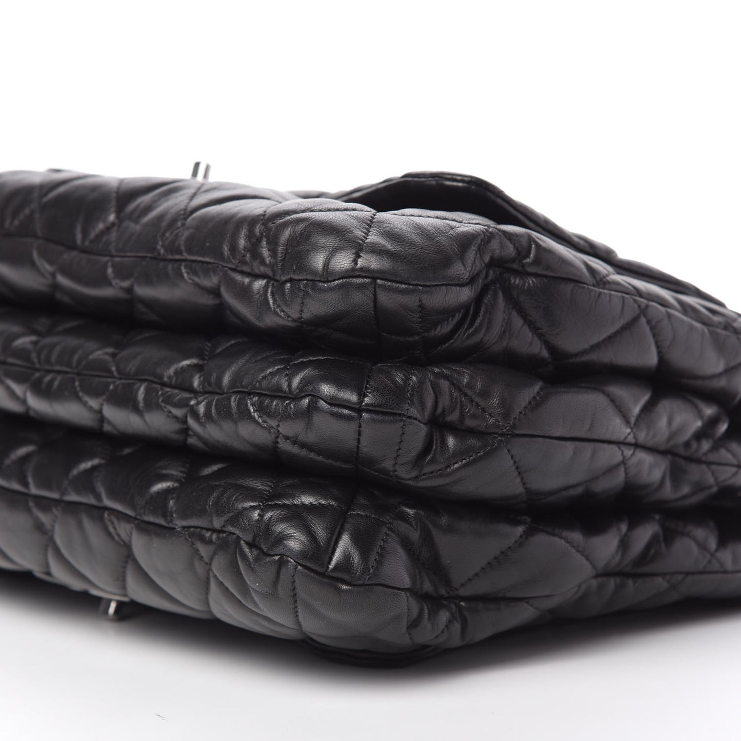 Lambskin Quilted Chanel 3 Maxi Flap Bag Black