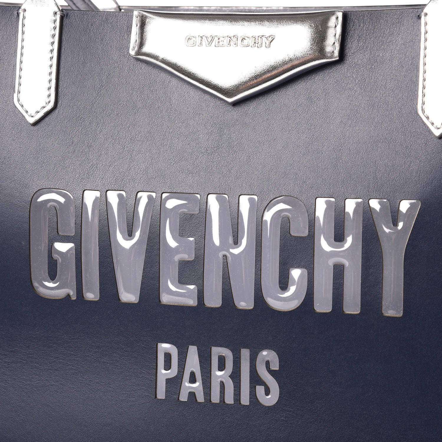 Givenchy Calfskin Large Antigona Tote Night Blue Silver 7 of 8