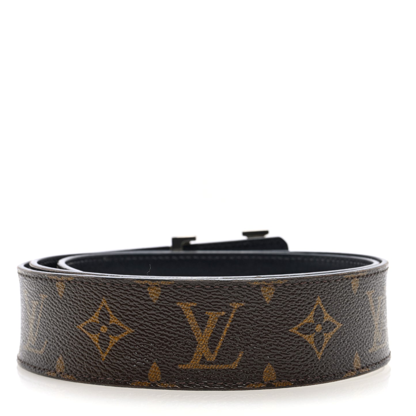 Monogram Calfskin 40mm LV Initiales Reversible Belt 90 36 Black