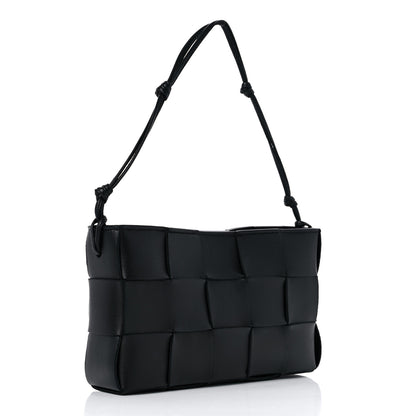 Bottega Veneta Calfskin Maxi Intrecciato Cassette Pouch On Strap Black 3 of 8