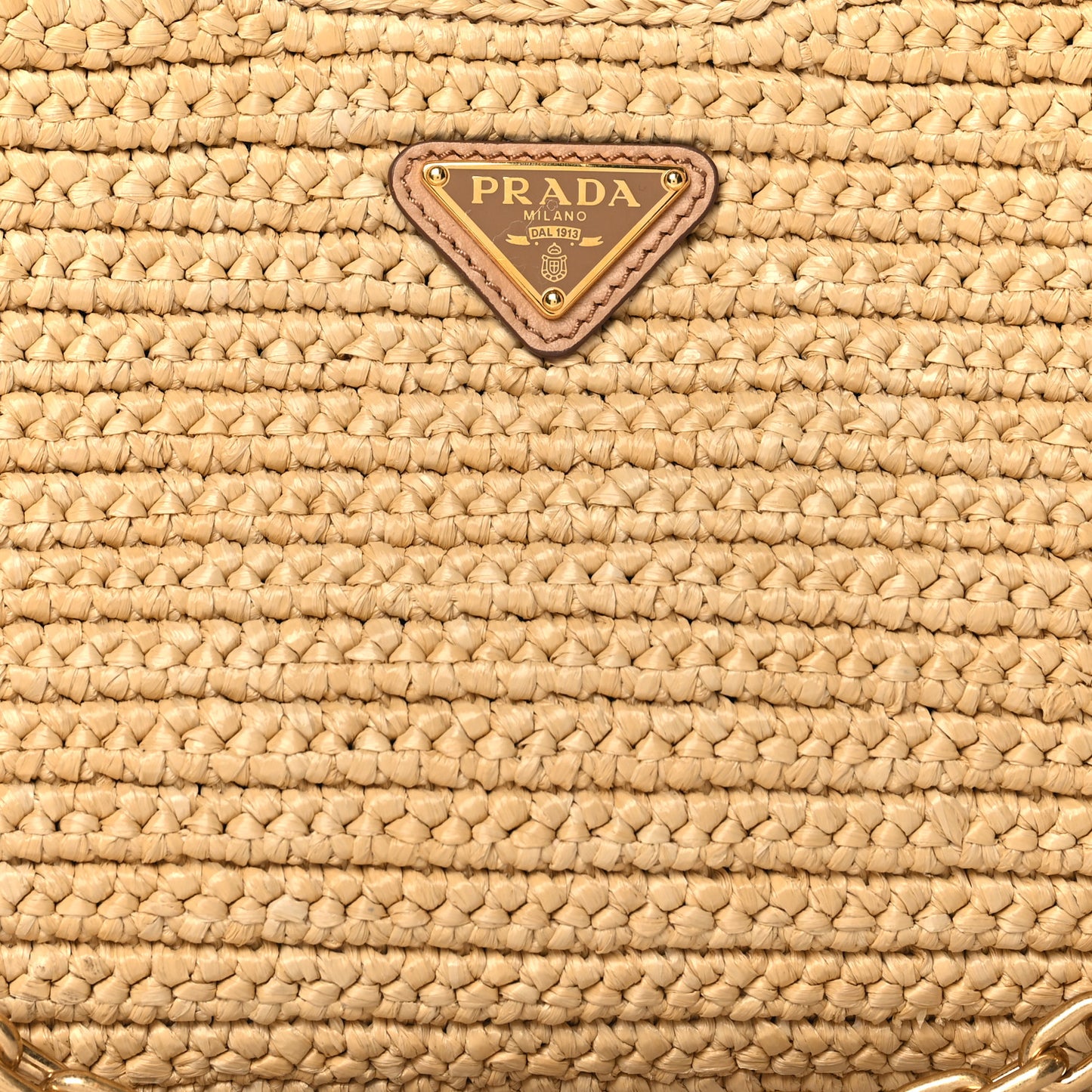 Yarn Raffia Effect Crochet Re-Edition 2005 Shoulder Bag Naturale