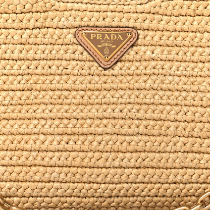 Prada Yarn Raffia Effect Crochet Re-Edition 2005 Shoulder Bag Naturale 7 of 9